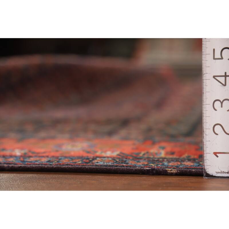 Hand Knotted Oriental 100% Wool Carpet Traditional All-Over Navy Blue & Blues Bidjar Area Rug - 17' 8'' X 6' 9''