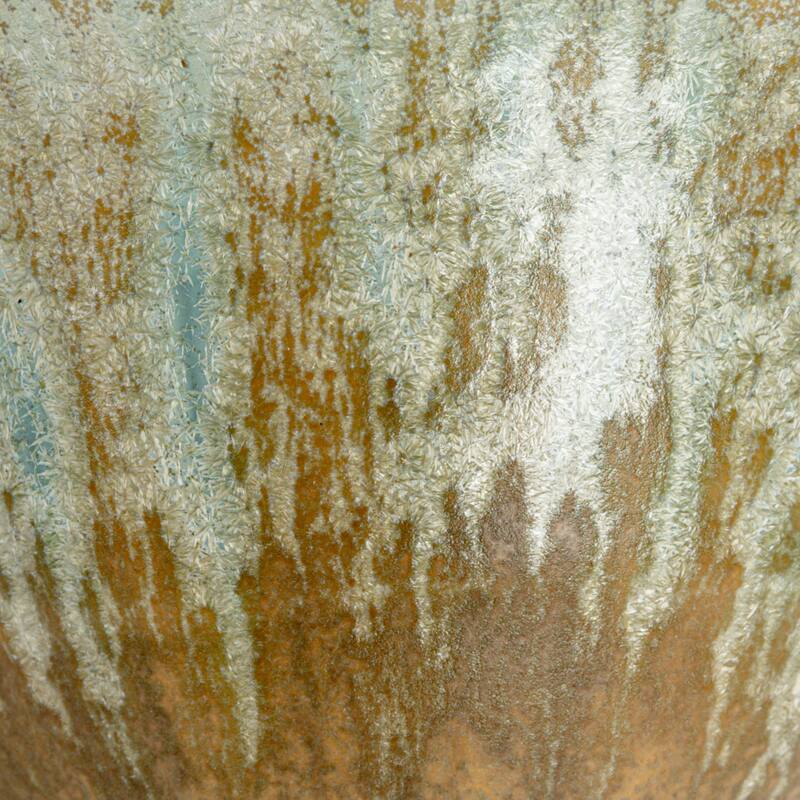 Stoneware Bowls with Reactive Crackle Glaze - 4.8"L x 4.3"W x 2.4"H