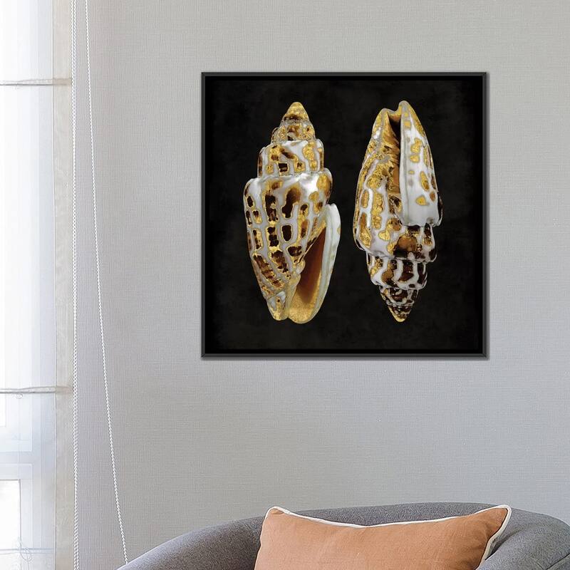 iCanvas "Golden Ocean Gems I" by Caroline Kelly Framed Canvas Print