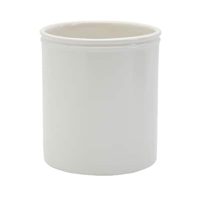 Bee & Willow White Earthenware 6" x 6.93"H Utensil Crock