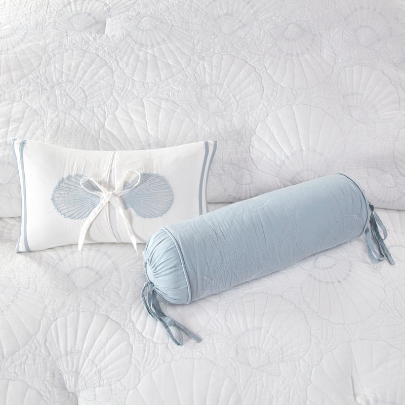 Harbor House Crystal Beach Embroidered Shell Oblong Pillow