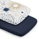 preview thumbnail 1 of 4, Sweet Jojo Designs Star & Moon Boy, Girl, Unisex/Gender Neutral 2 Pack Baby Bassinet Fitted Sheets -Solid Blue & Celestial Stars