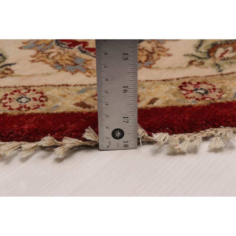 ECARPETGALLERY Hand-knotted Jamshidpour Dark Red Wool Rug - 6' x 6'