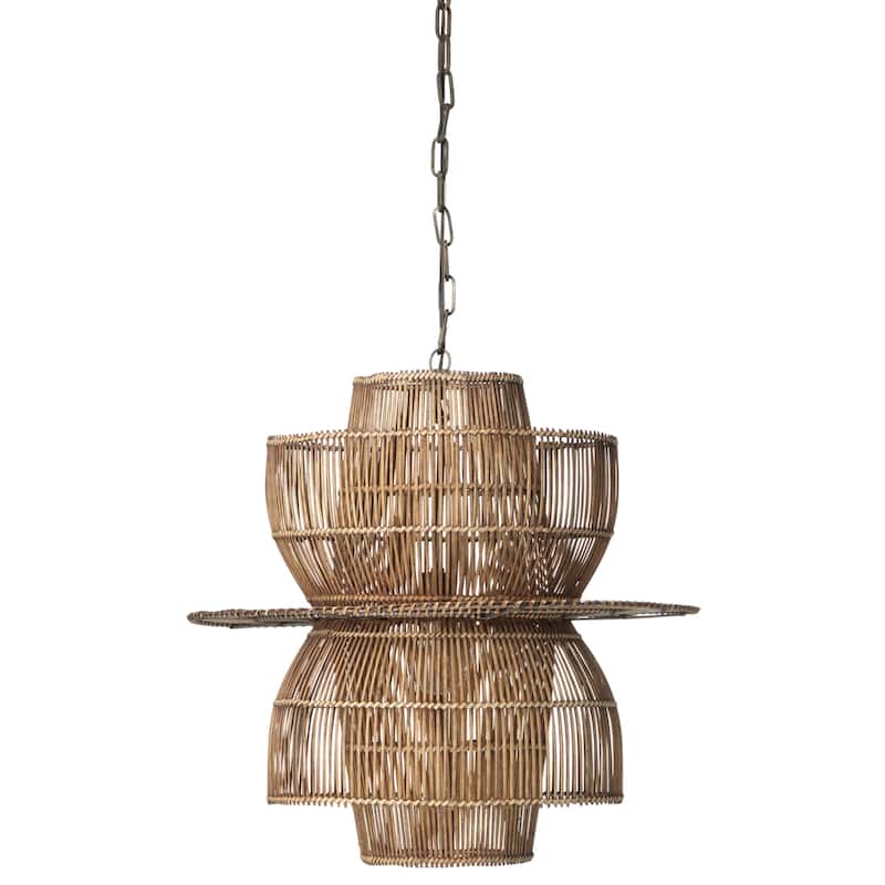 Alden Décor Humbolt Rattan and Bamboo Pendant