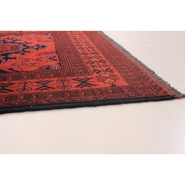 eCarpet Gallery Area Rug for Living Room Hand-Knotted Wool Rug Bedroom 357250 Finest Khal Mohammadi Bordered Red Rug 5'7 x 7'8 eCarpet Gallery Area Rug for Living Room Hand-Knotted Wool Rug Bedroom 357250 Finest Khal Mohammadi Bordered Red Rug 5'7 x 7'8