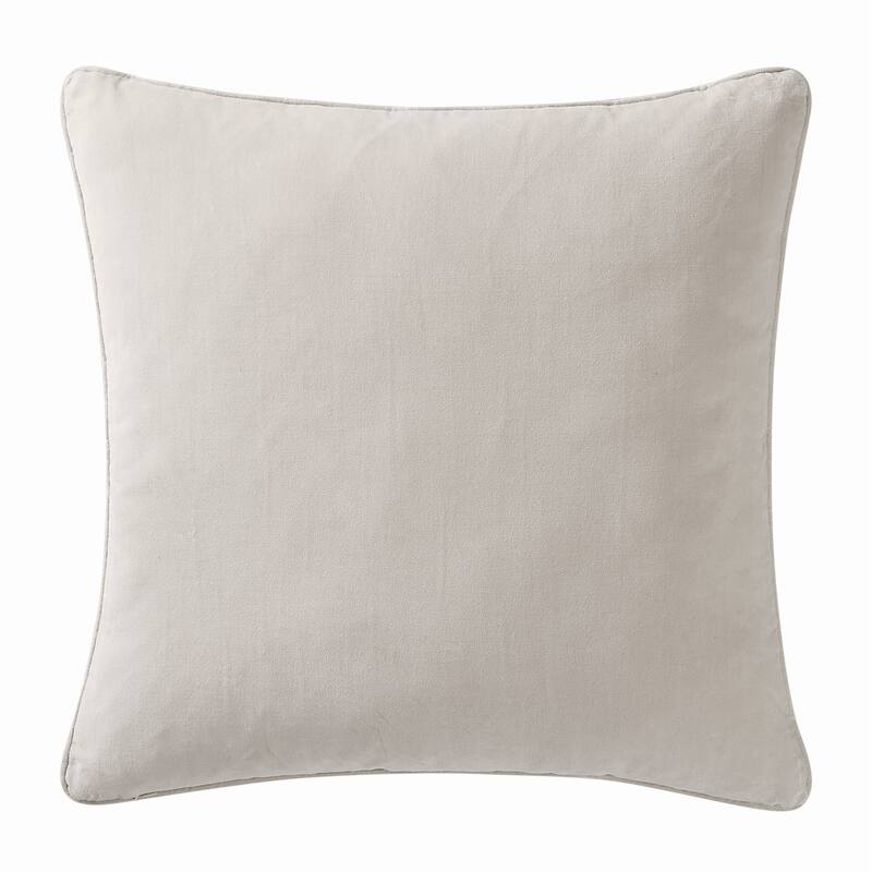 Brooklyn Loom Matte Cotton Velvet Euro Sham - Cover Only - Grey