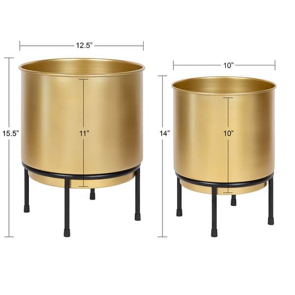Kate and Laurel Ilena Mid-Century Plant Stand - 2 Piece