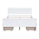 preview thumbnail 4 of 7, Full Size Wood Platform Bed with 4 Drawers, Elegant Design