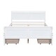 preview thumbnail 30 of 50, Full Wood Platform Bed with Drawers - Elegant Design, No Box Spring Needed