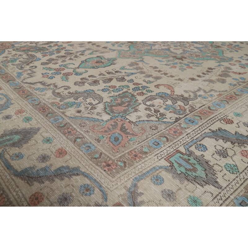 Tabriz Persian Area Rug Hand-Knotted Wool Carpet - 7'8"x 11'0"