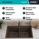 preview thumbnail 28 of 36, Lexicon Platinum Quartz 33 Inch Double Equal Bowl Undermount Kitchen Sink with Bottom Grids and Strainers , Disposal Flange