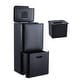 preview thumbnail 8 of 19, 16 Gal Dual Trash Can for Kitchen, 2 Compartment Garbage Can with Compost Bin, Trash and Recycle Bin Combo Black