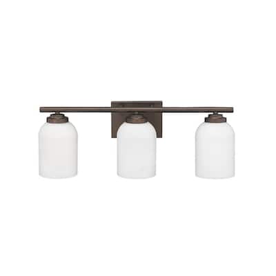 3-light Updated Modern Bronze Bathroom Vanity Light Fixture