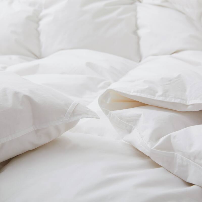 All Season Premium Goose Feather Duvet Insert with 100% Cotton Cover