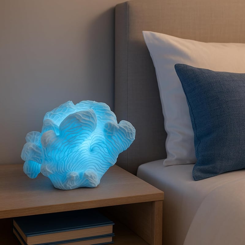 Coral Cloud Table Lamp Sculpted Sandstone Organic Accent Lighting