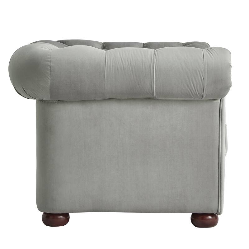 Knightsbridge Tufted Scrolled Chesterfield Chair by iNSPIRE Q Artisan