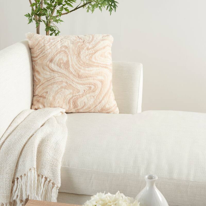 Mina Victory Plush Marble Throw Pillow