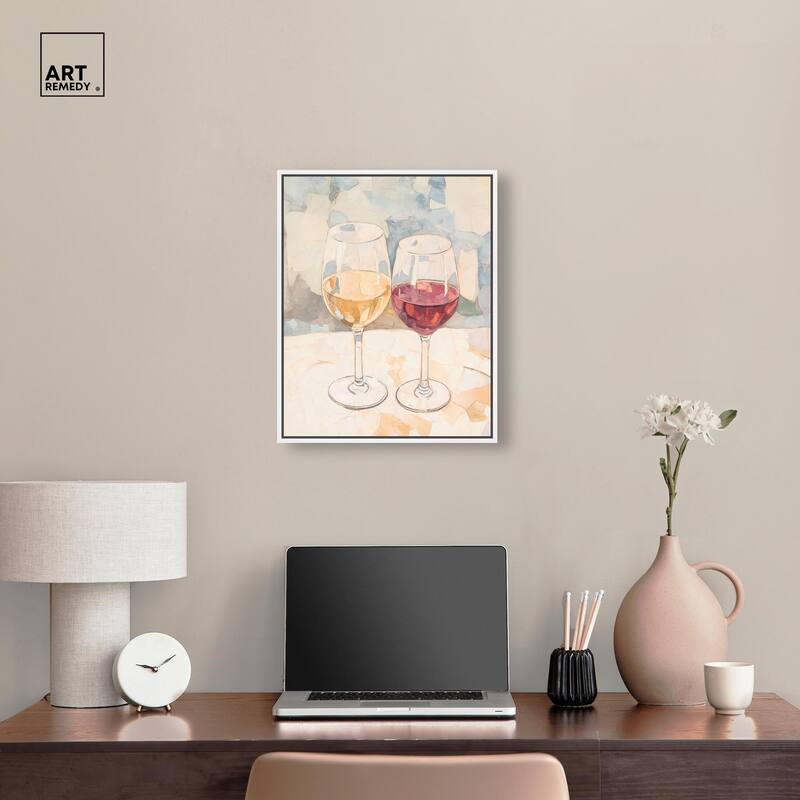 Wine Duo Canvas by Art Remedy