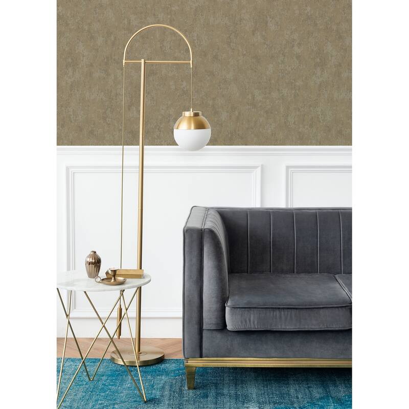 A-Street Prints Haliya Gold Metallic Plaster Wallpaper