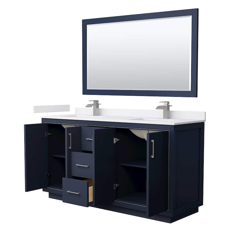 Wyndham Collection WCF1111-66D-VCA-M58 Icon 66" Free Standing Double