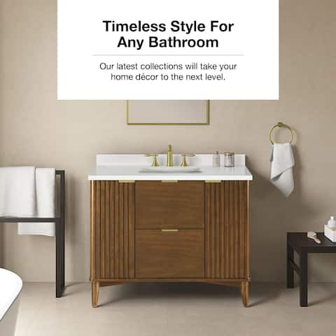 Gabi Bathroom Vanity with White Engineered Stone Top