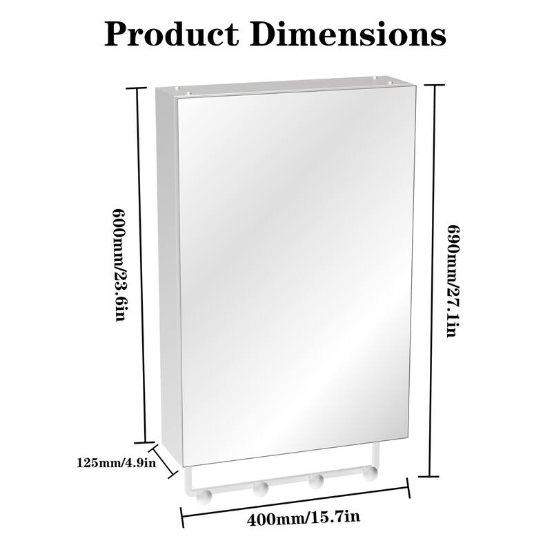 16"x 24" Medicine Cabinet with Mirror
