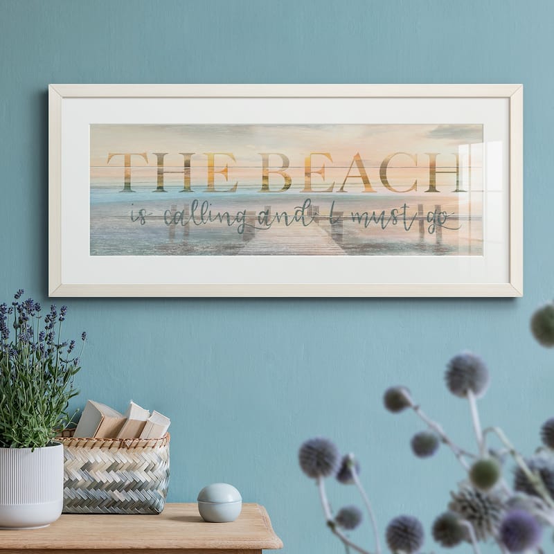 The Beach is Calling-Premium Gallery Framed Print