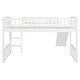 preview thumbnail 9 of 10, White Kids Bed Loft Bed with Slide and Ladder, Twin size for Bedroom