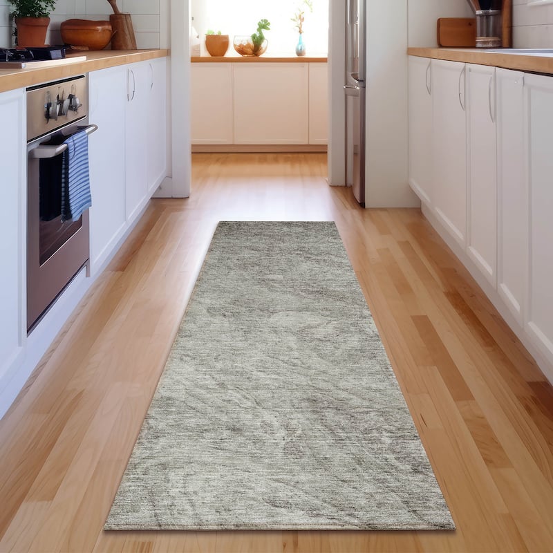 Premium Washable Super Soft Abstract Tamra Mayfield Rug - Taupe - 2' 3" x 7' 6" - Runner