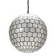 preview thumbnail 35 of 56, Capiz Honeycomb Globe Pendant Light 20.0"L x 20.0"W x 19.0"H - Black