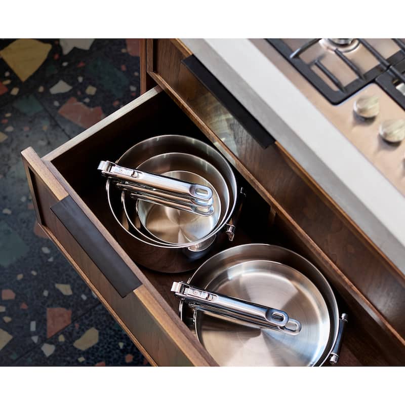 Joseph Joseph Space Steel 8-piece Stainless Steel Cookware Set with Folding Handles