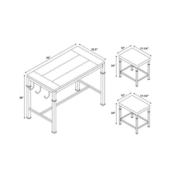 Carbon Loft Harrison 3-piece Pub Set