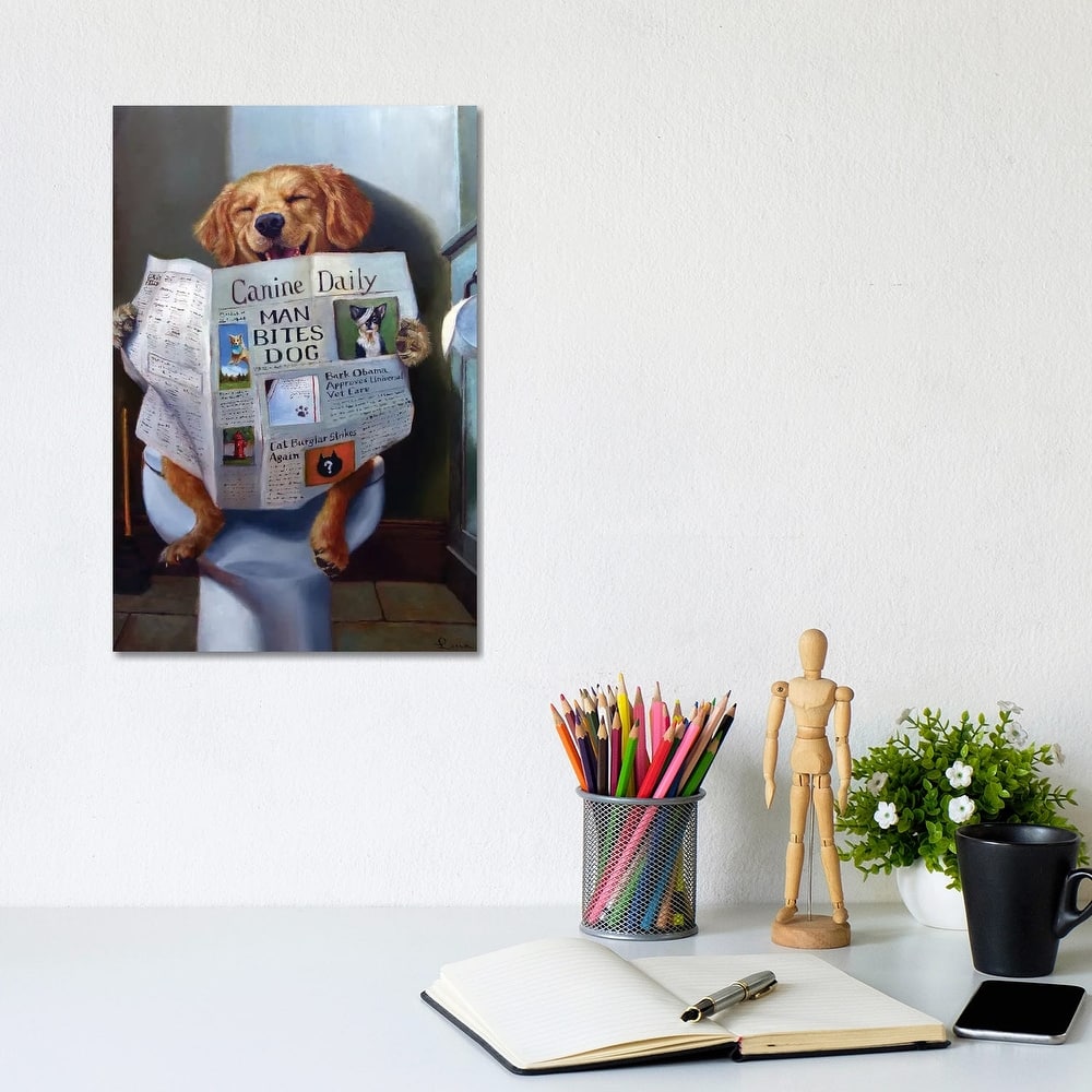 iCanvas "Dog Gone Funny" by Lucia Heffernan Canvas Print
