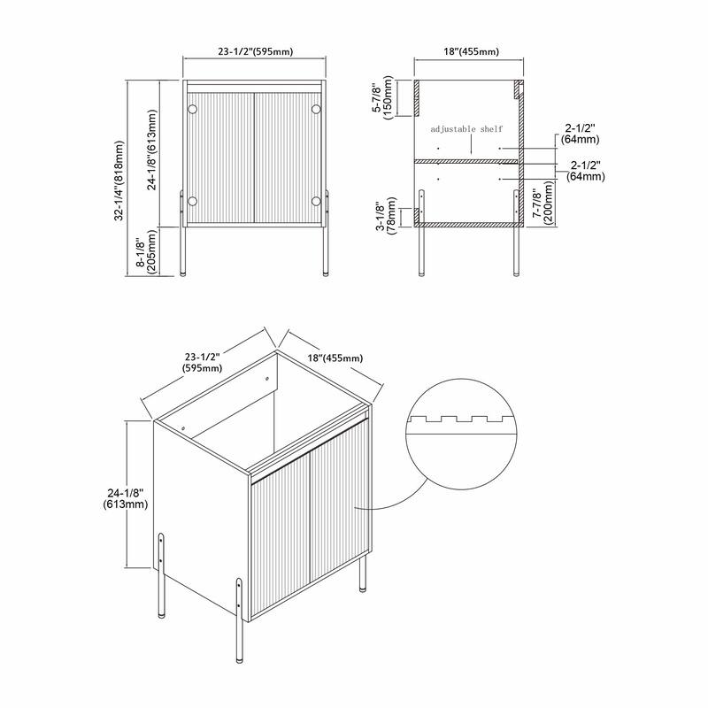 Ripple 24" Bathroom Vanity Kit (Assembly Required)