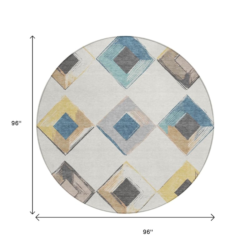 HomeRoots Geometric Transitional Rectangle Outdoor Rug
