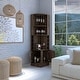 preview thumbnail 4 of 40, TUHOME Syrah Corner Bar Cabinet with 2-Doors and 8 Cubbies - N/A
