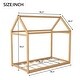 preview thumbnail 4 of 25, Twin Size Sturdy Durable Wooden House Bed, Wood Color
