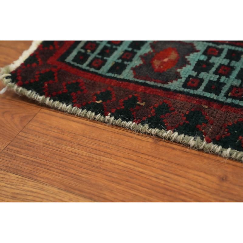Hand Knotted Oriental 100% Wool Carpet Traditional Tribal Brown Ardebil Runner Rug - 10' 10'' X 3' 4''