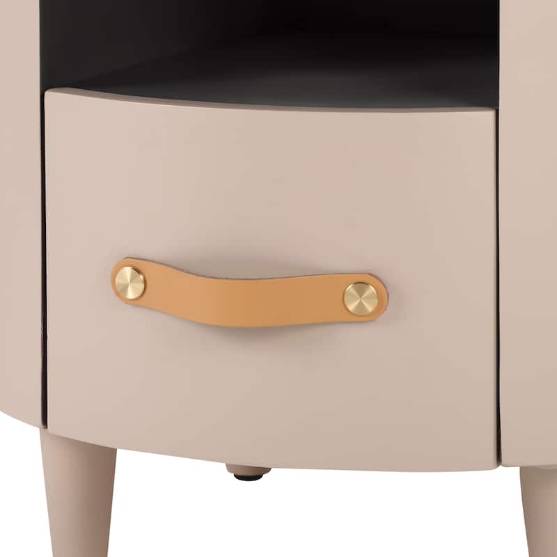 Christopher Knight Home- Gala Round Wood Nightstand with Storage Drawer