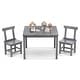 preview thumbnail 13 of 19, Costway Wooden Kids Table and 2 Chairs Set with Rubber Wood Legs - See Details