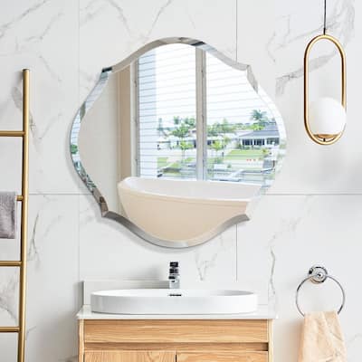Mirror Trend Beveled Accent Frameless Mirror - 28*28*0.71
