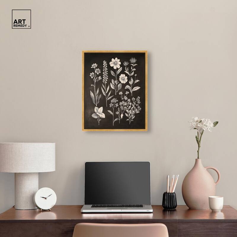 Herbarium on Dark Canvas by Art Remedy