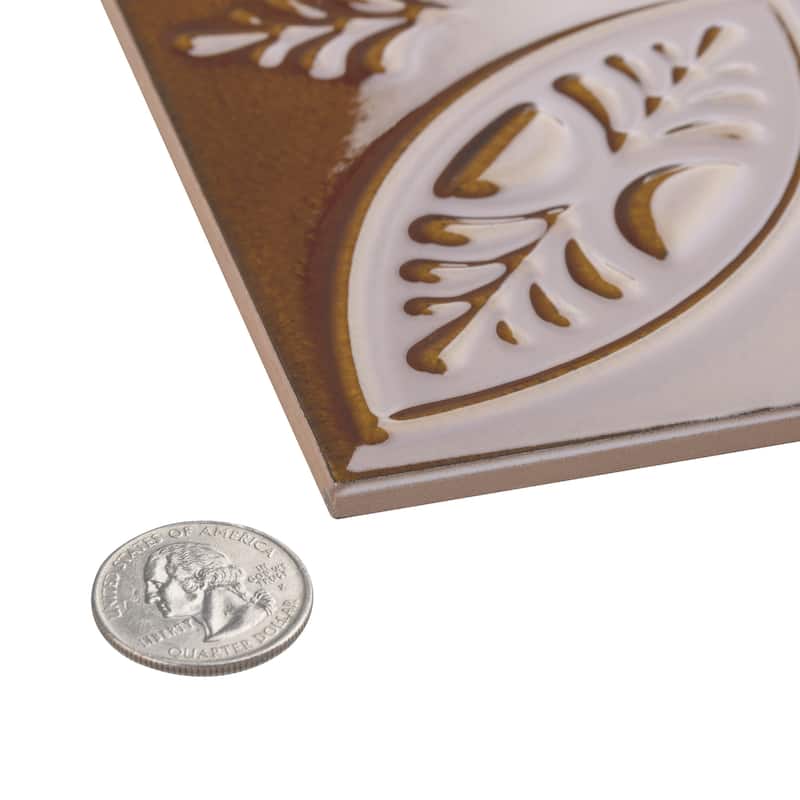 Merola Tile Trend Ambar 8" x 8" Ceramic Wall Tile