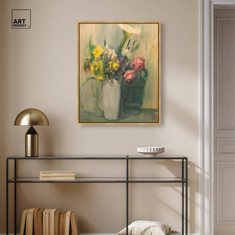 Flowers by Julian Alden Weir Canvas by Art Remedy