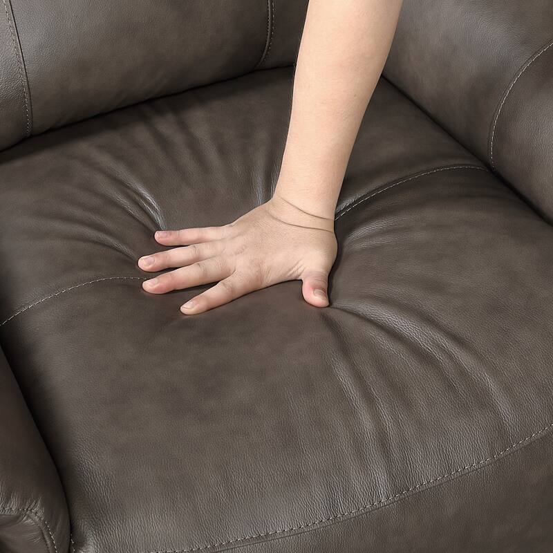 Koa 35" Leather Swivel Glider Reclining Chair - Gentle Gliding Motion