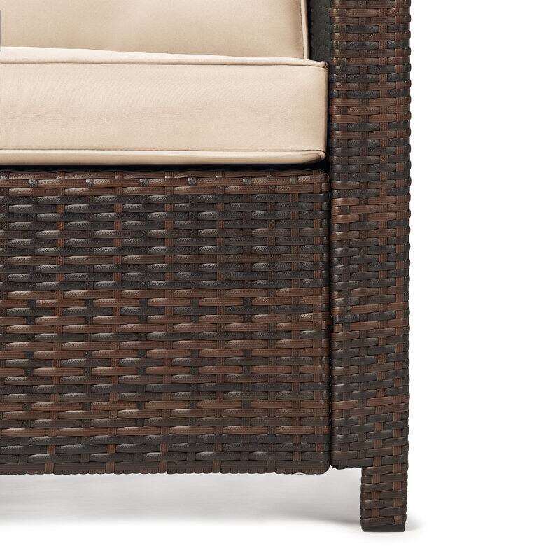 6-Piece Outdoor Wicker Patio Conversation Set