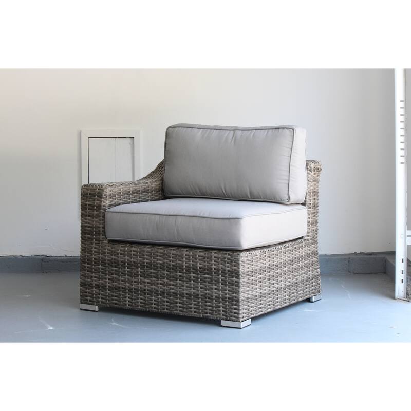 LSI Swivel Rocker Grey 5 Piece Sectional Seating Group With Cushion