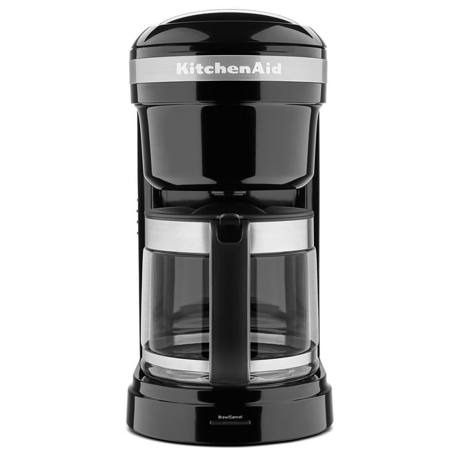 KitchenAid Refurbished 12 Cup Drip Coffee Maker with Spiral Showerhead, RKCM1208OB