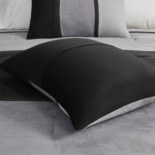 Madison Park Hanover 6 Piece Faux Suede Duvet Set - Bed Bath