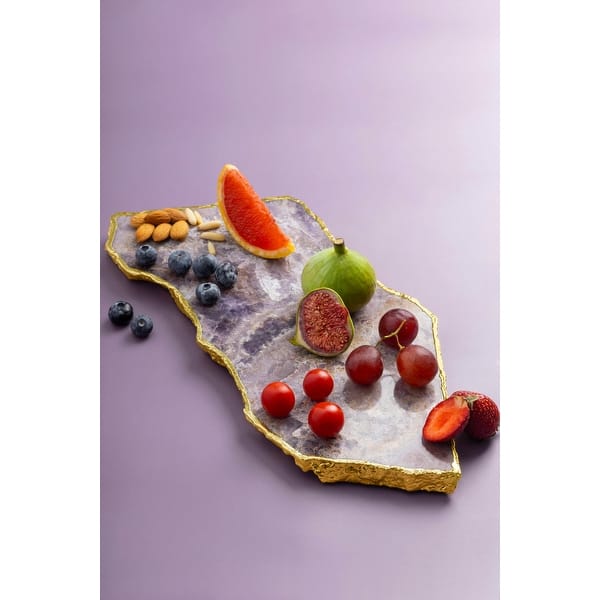 slide 2 of 9, Dazzle Amethyst Cheese Board Purple